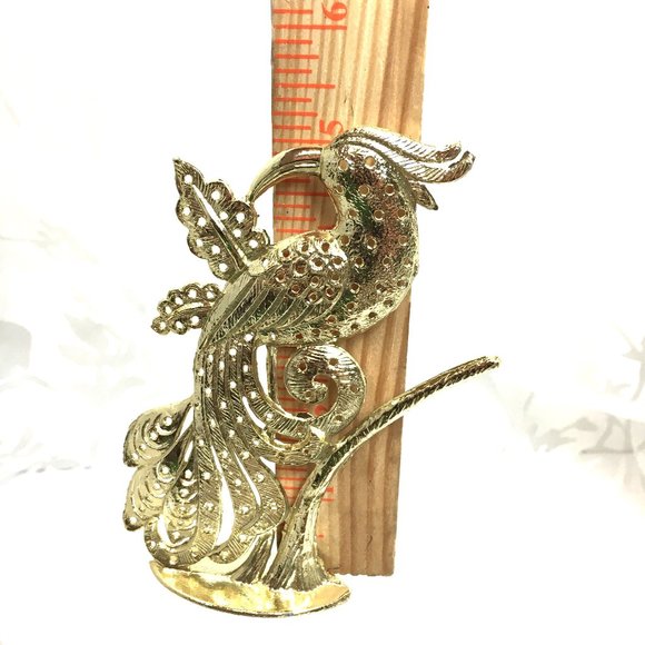 Torino Vtg Gold Tone Metal Bird Earring Rack Display - Picture 7 of 7